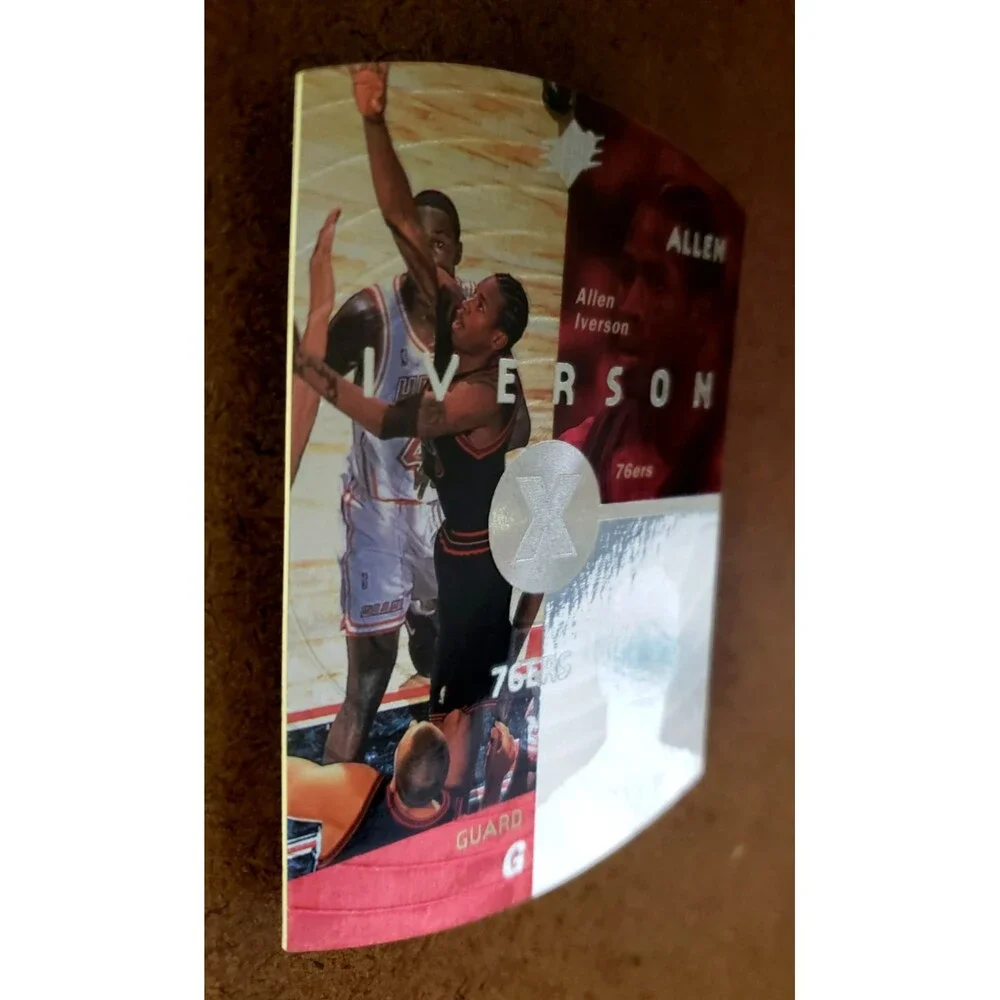 1997-1998 Upper Deck SPx ALLEN IVERSON NBA Die-Cut Basketball Card #30 76ERS HOF